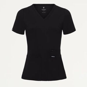 Jaanuu Black Short Sleeve Scrub Top